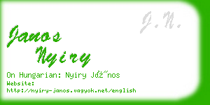 janos nyiry business card